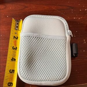 Gray Mesh Pocket Pouch with Velcro fastener 6”x4”- secure phone, keys, and more.